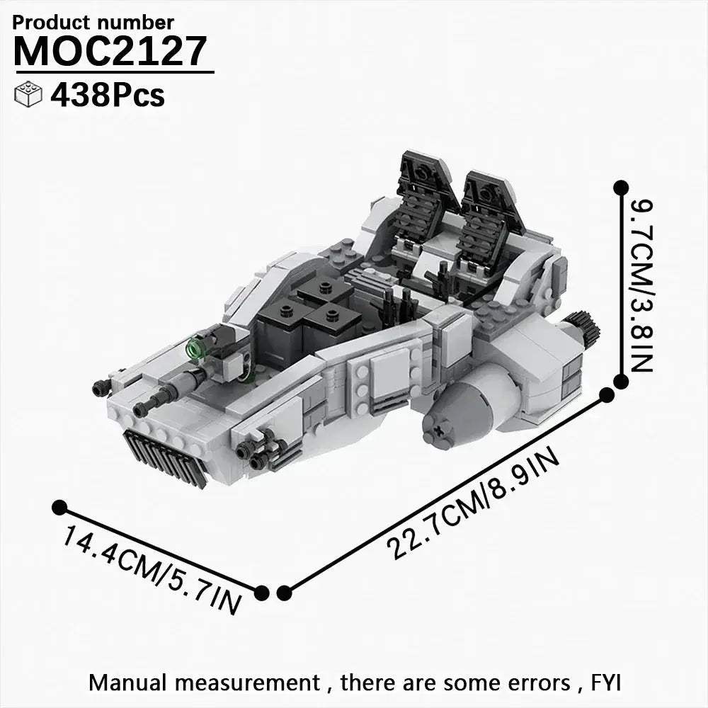 Educational SciFi Building Blocks Model Kit Aerocraft Speeder Bike - ToylandEU