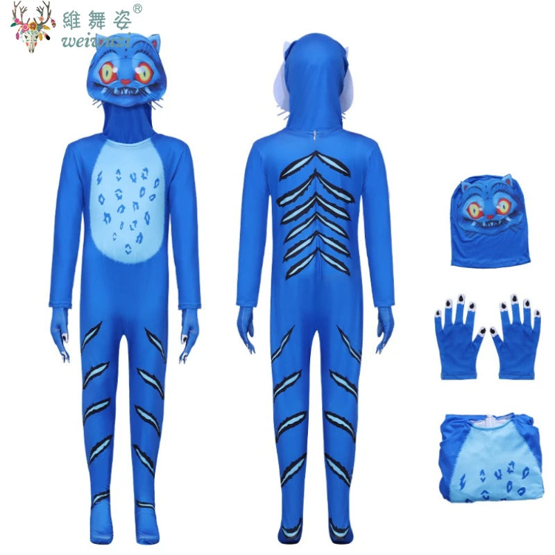 Kids Cosplay Costume | Tiger Animal Suit | Polyester Blend | Boys Girls Set