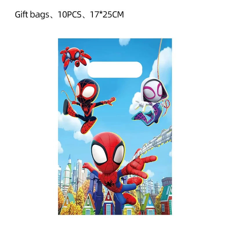 Party Decor Kit | Spidey Theme | Birthday | Plates Cups Tablecloth Banner