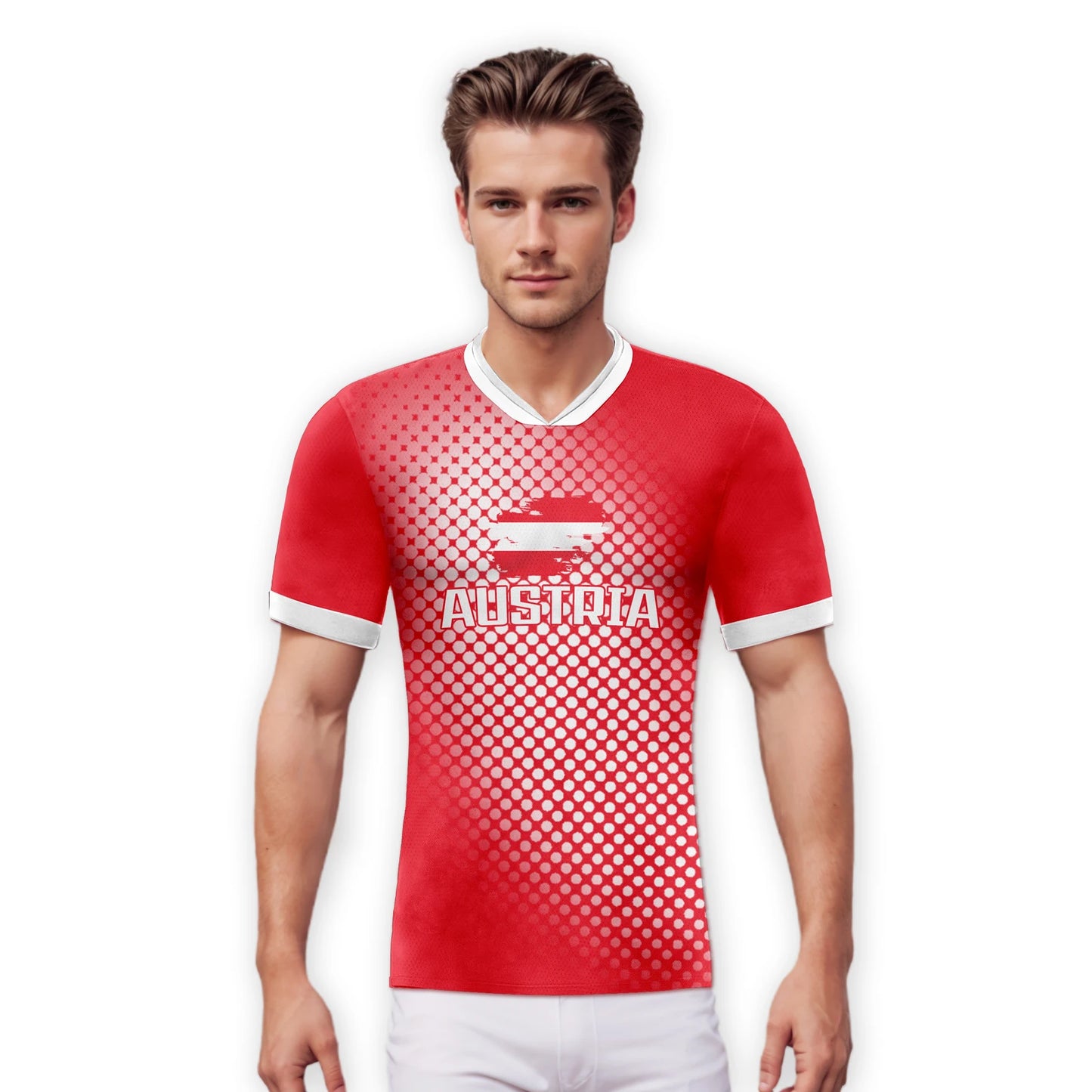 Personalized Austria Soccer Jersey with Custom Name and Number - Men's Training Kit for Fans and Youth