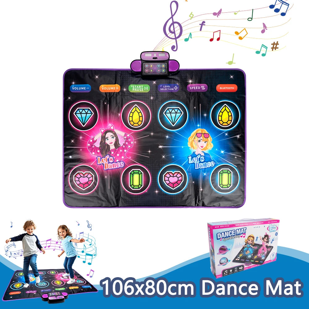 Kids Electronic Dance Mat Bluetooth Light Interactive Educational Toy