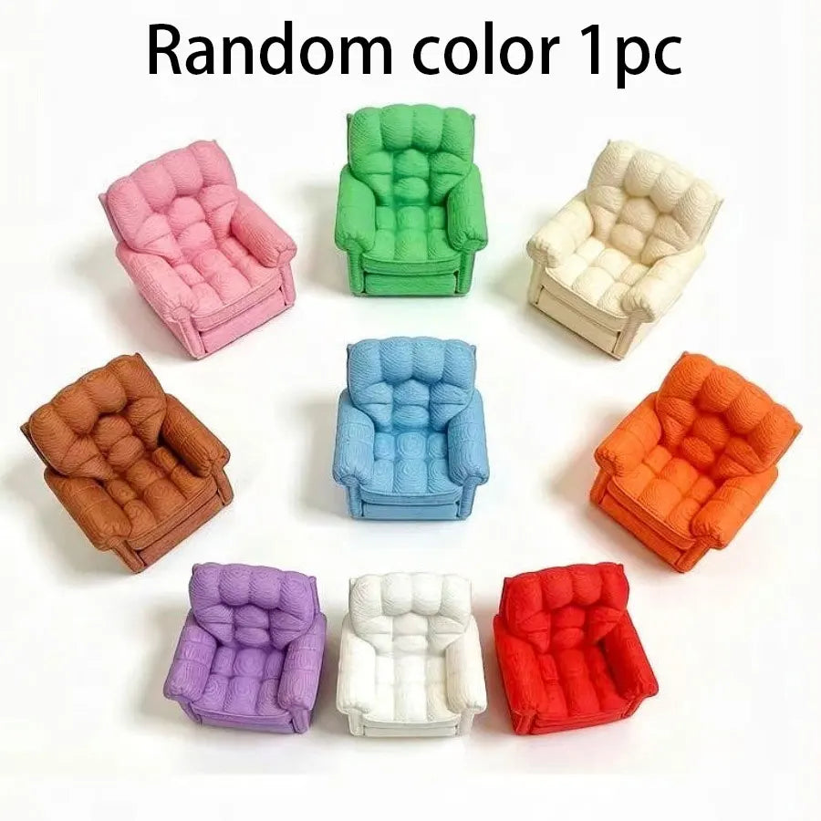 Miniature Sofa | Realistic Armchair Design | Dollhouse Decor | Single Unit