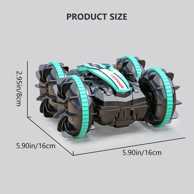 Amphibious RC Car Remote Control Stunt Car Vehicle Double-sided Flip - ToylandEU