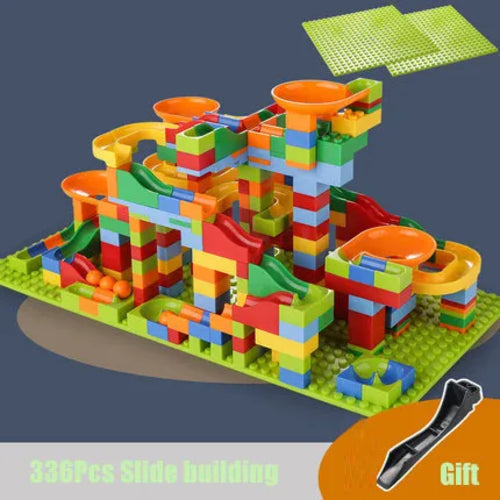 168-336PCS Marble Race Run Blocks Maze Ball Track Building Blocks Toyland EU