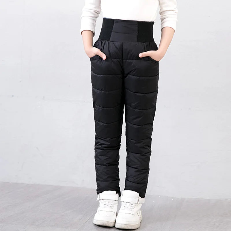 Kids Winter Pants | Cotton Padded Warm | Elastic Waist | Unisex Sizes 7 13