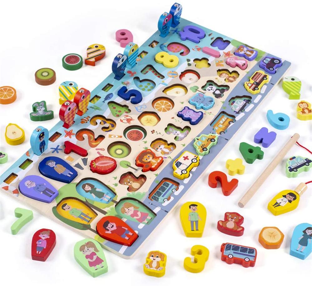 Montessori Math Fishing Wooden Toy Board for Educational Learning, Ages 1-3 Toyland EU Toyland EU
