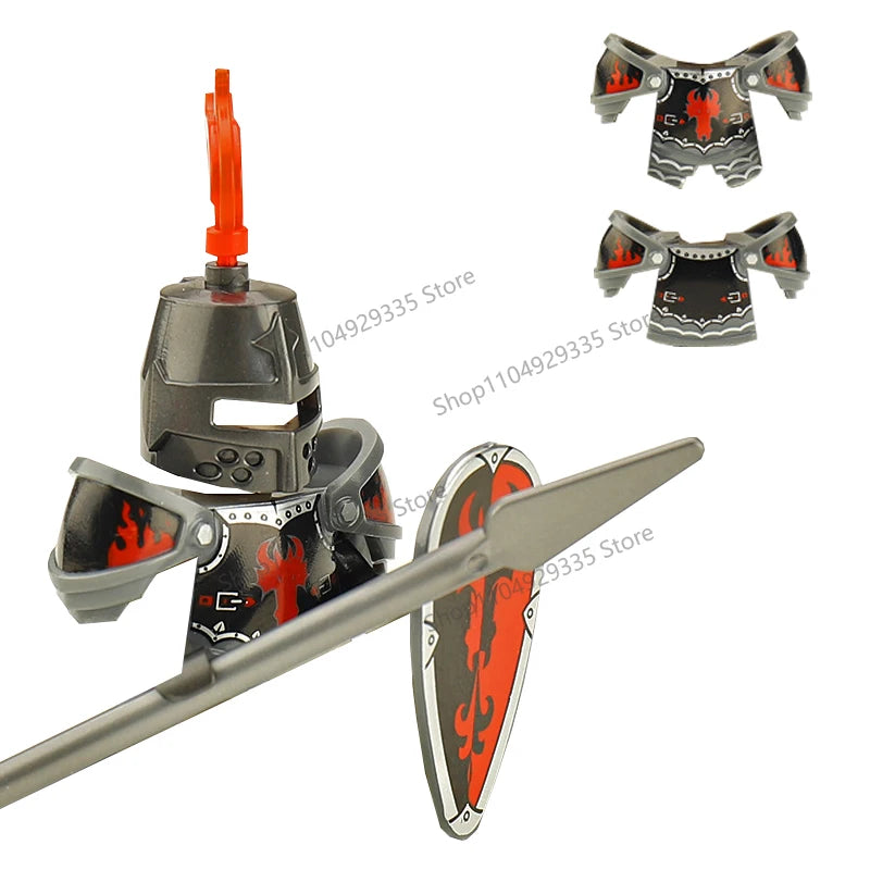 Micro Blocks | Medieval Knight Figures | Plastic Model Kit | Ages 14 Plus