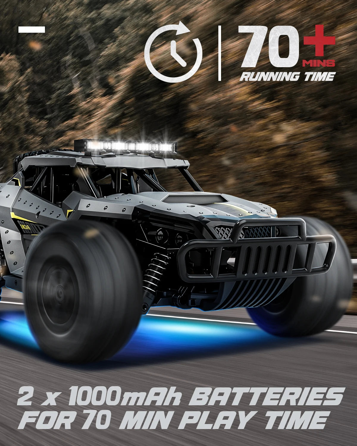 High-Speed 1:16 Off-Road RC Car for All Ages - LED Lights & Fun!