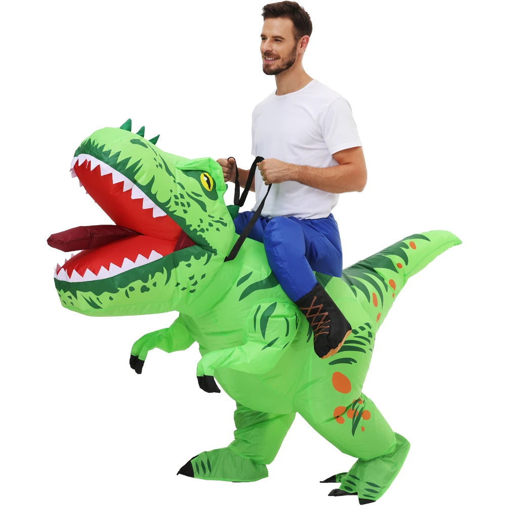 Inflatable Dinosaur Costume | Unisex Fit | Air Blown | Adult Youth Party Suit