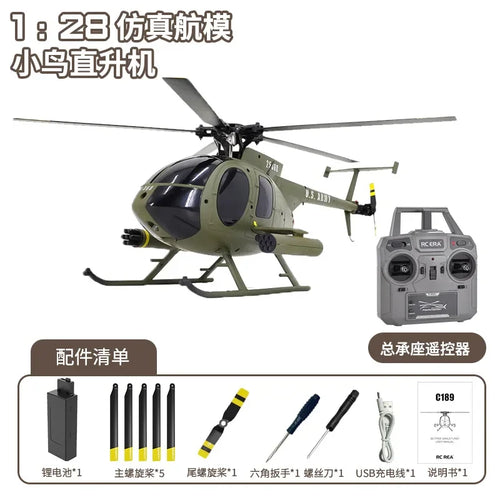 1:28 Remote Control Helicopter Rc Era C189 Bird Tusk Md500 Dual Toyland EU