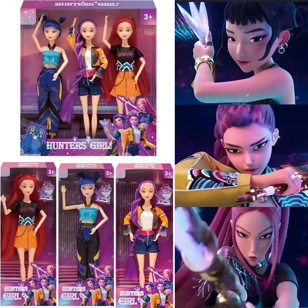 Kpop Demon Hunters Action Figure Dolls For Girls Collectible