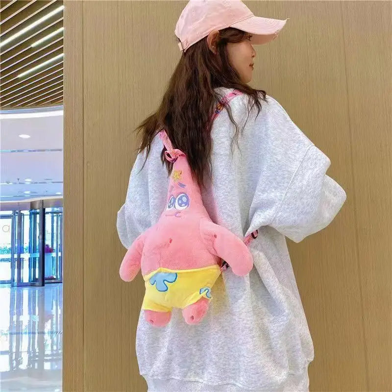 42cm Cute Patrick Star Plush Backpack Kawaii Patrick Star Stuffed Doll - ToylandEU