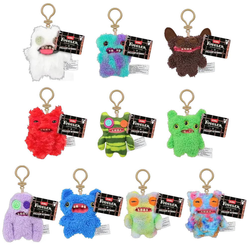 Fuggler Ugly Monster Original Keychain Pendant Doll Funny Teeth Monster Count Underoo McGoo Pink Rabid Rabbit 12-14cm Toy Gift - ToylandEU