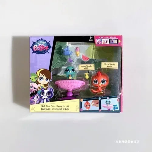 Littlest Petshop Playset | Mini Animal Figures | 2 Cm Size | Kids Toy