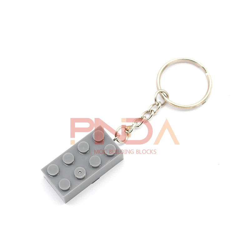 MOC Key Chain Bricks | 10 Pcs Pack | 2X4 Compatible Plates | Kids Craft Set
