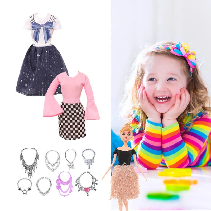 Extensive Doll Accessories Wardrobe Set With 73 Pieces