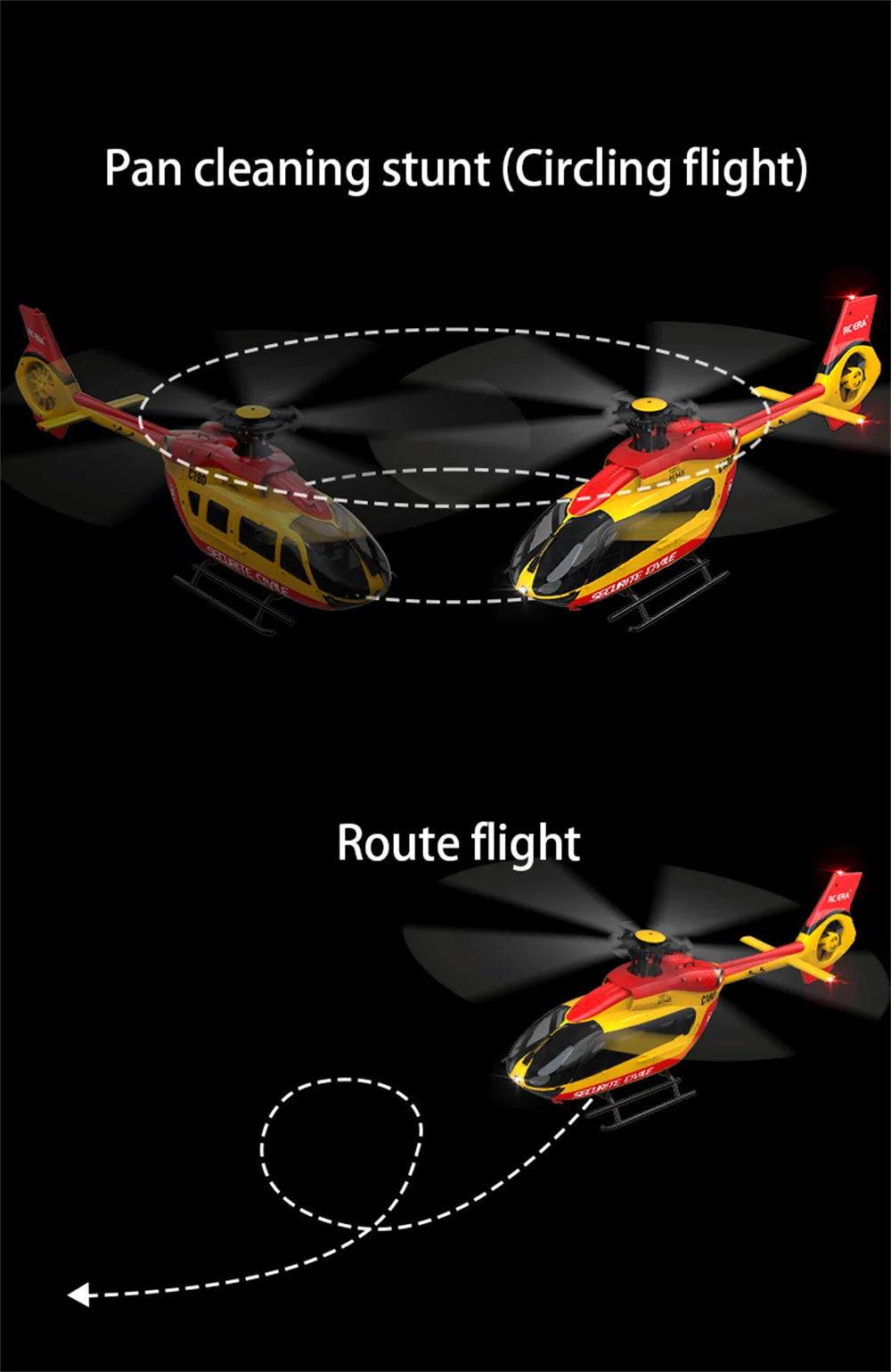 RC JJRC RC Helicopter C190 1:30 Scale 2.4G 6CH with Gyro & Optical Flow, Altitude Hold, RTF