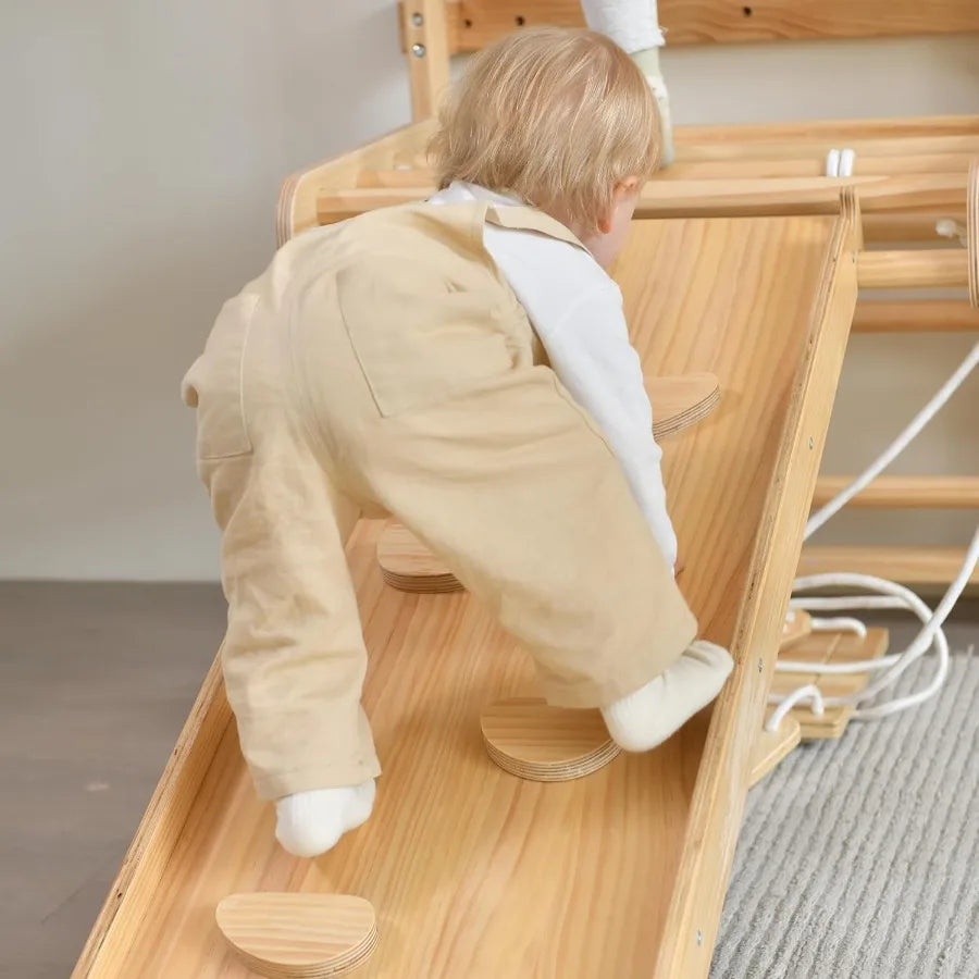 5-In-1 Swedish Ladder Wall Gym Indoor Jungle Gym For Kids