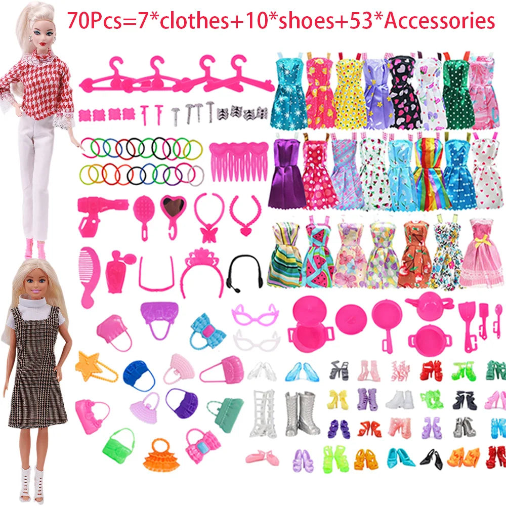 Complete 30cm Doll Accessories Set With Clothes Shoes Jewelry