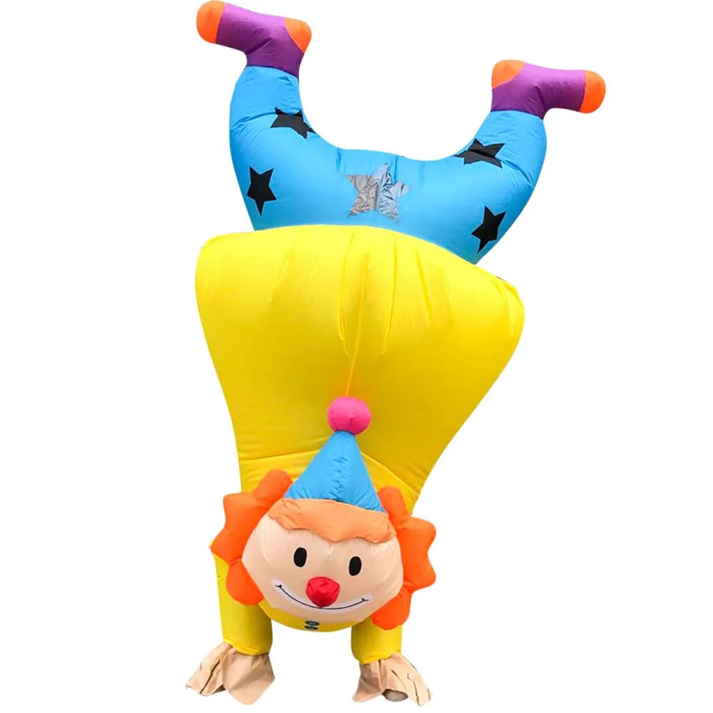 Clown Inflatable Costume | Battery Powered Blower | Durable Polyester | Adult
