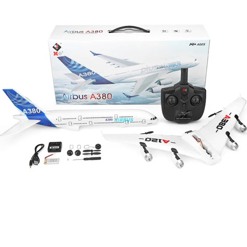 RC Remote Control A380 Airbus Model Aircraft - 2.4GHz 3-Channel RC Glider for Kids - Perfect Christmas Gift!