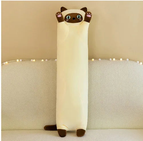 Plush Cat Pillow | Long Sleepy Shape | Toylandeu™