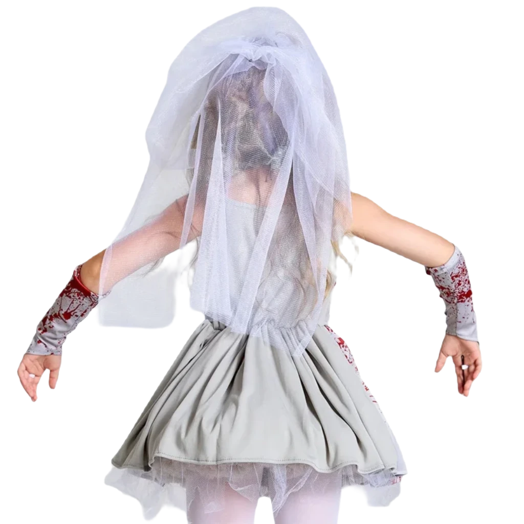 Spooktacular Kids Zombie Bride Costume - Ultimate Halloween Costume