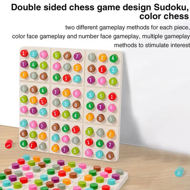 Sudoku Game Board Rainbow Brain Teaser Desktop Toys Number Thinking - ToylandEU