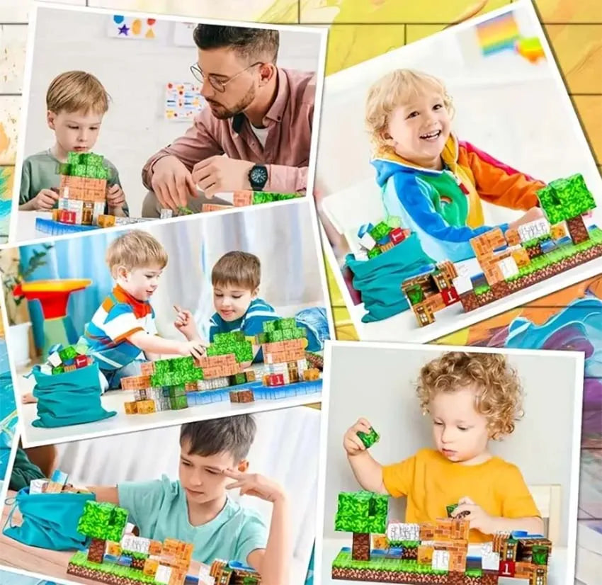 Magnetic Building Blocks | Montessori STEM | ABS Plastic | Micro And Big Blocks