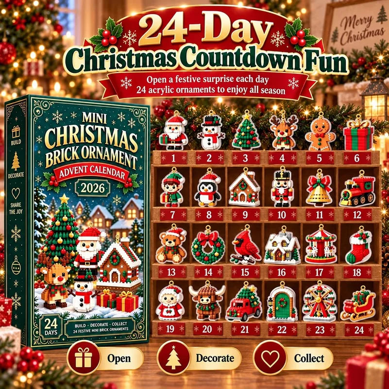 Advent Calendar | 2026 24 Day Mini Christmas Ornaments | Mystery Blind Box | Surprise Collection Decor