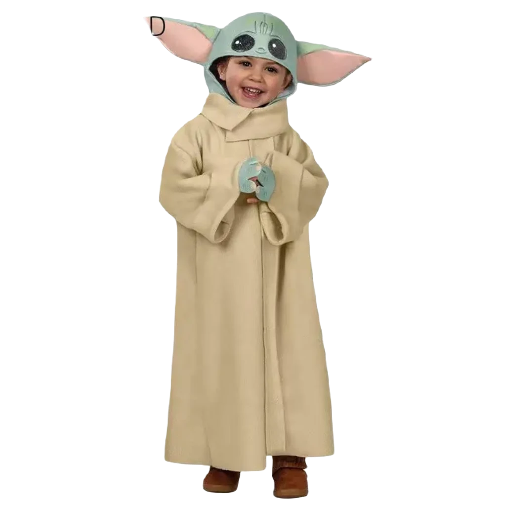 Zawaland Unisex Kids Yoda Costume - Fun Halloween Costume with Headgear