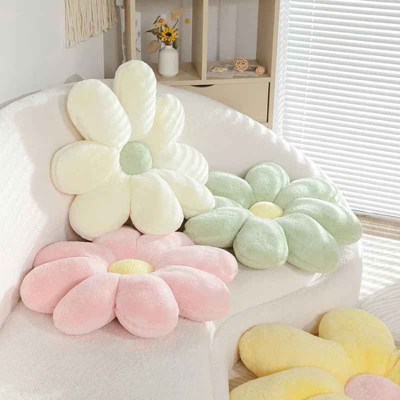 Daisy Plush Pillow | 60/80cm Size | Soft Fluffy Flower Plush | Home Cushion