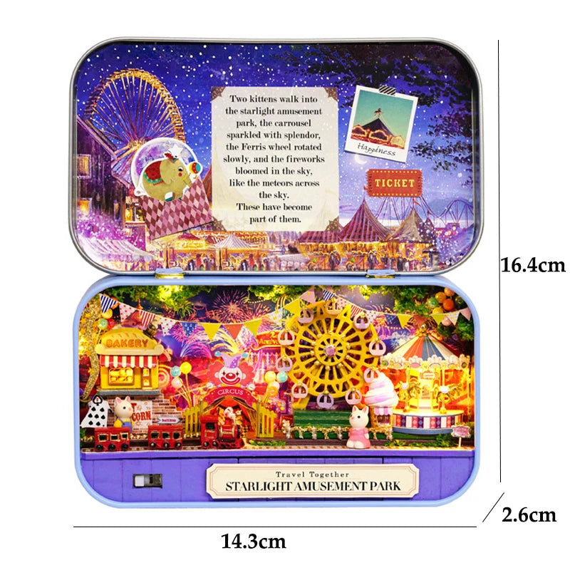 Dollhouse Kit | Wooden Box Theatre | 9 Styles DIY 3D Puzzle
