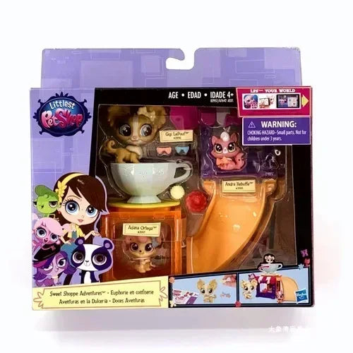 Littlest Petshop Playset | Mini Animal Figures | 2 Cm Size | Kids Toy