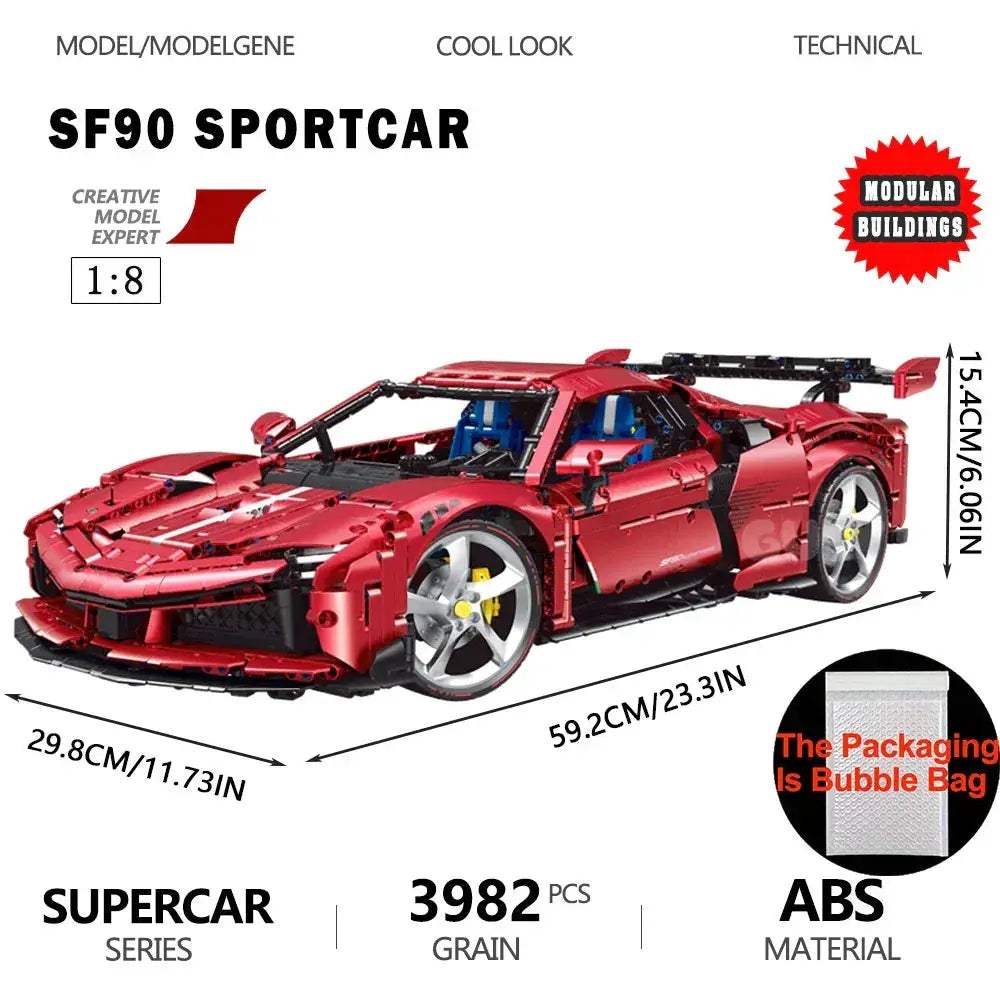Sports Car Building Blocks Set For Kids Educational Gift Idea - ToylandEU