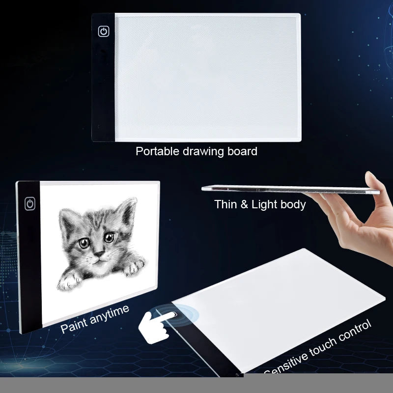 LED Drawing Copy Pad Board for Kids with 3 Levels of Dimmable Light - ToylandEU