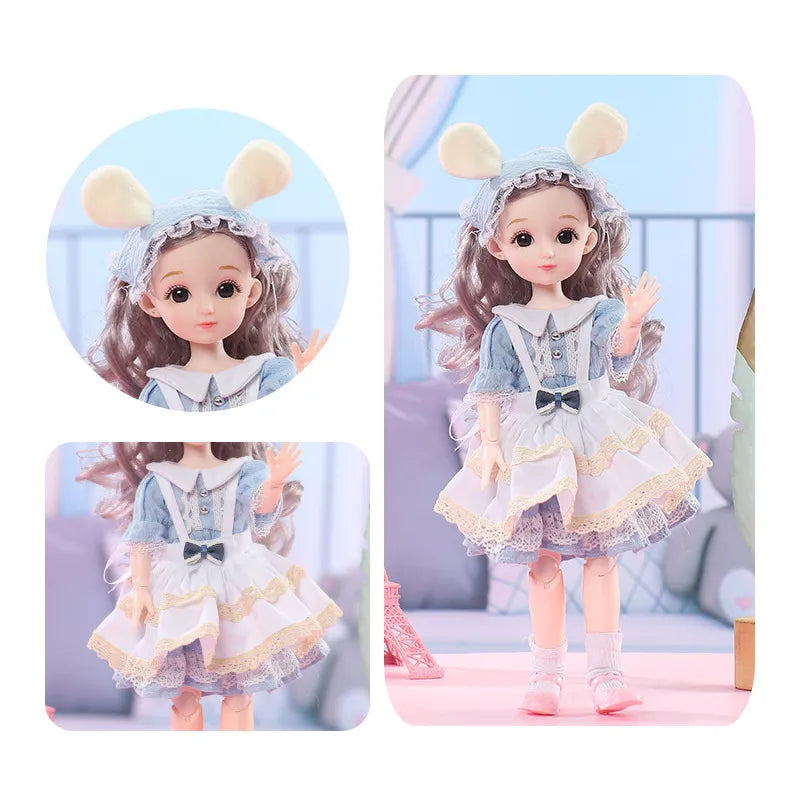 Princess Doll with 12 Moveable Joints and DIY Clothes - 30cm - ToylandEU