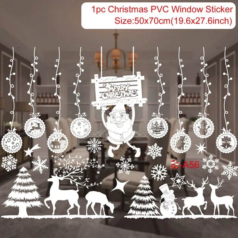 Premium Window Stickers Merry Christmas Theme For Kids Room - ToylandEU