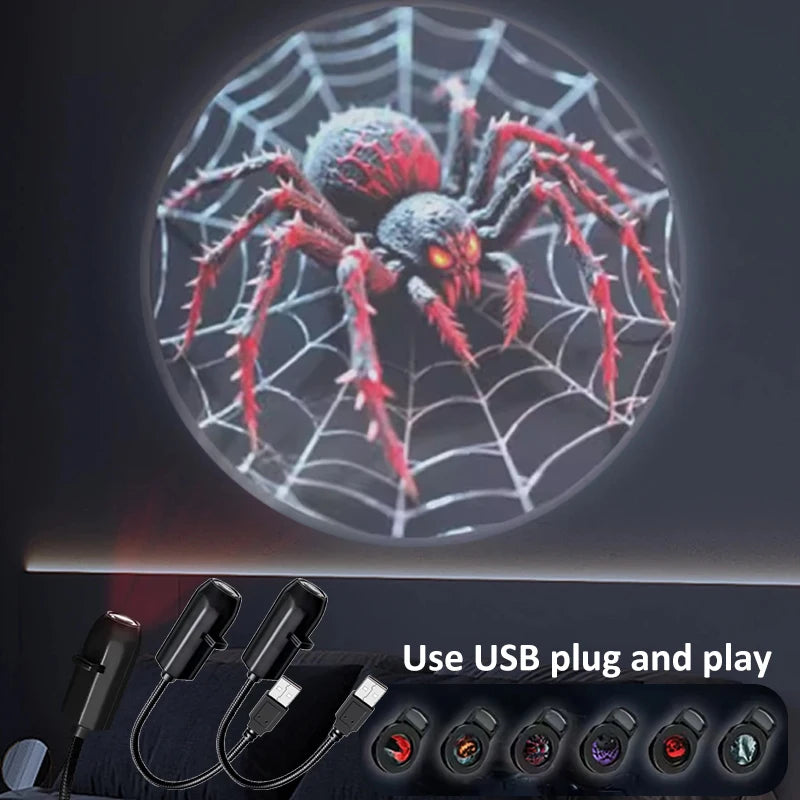 Scene Projector Lamp | Rotating Head | Switchable Patterns | USB Night Light