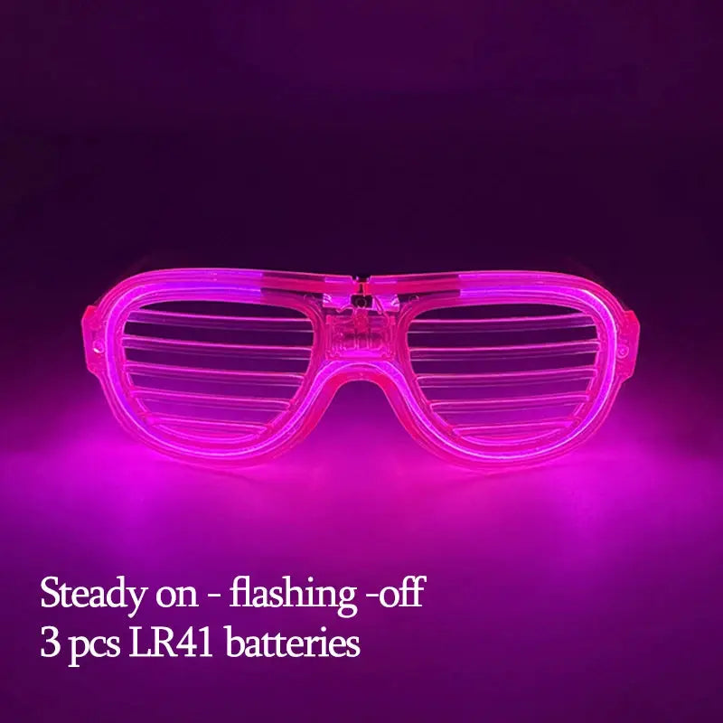 New Acrylic Luminous Glowing Cyberpunk Glasses LED Light Up Halloween Party Glasses Bar Club Props Neon Glasses Supplies - ToylandEU