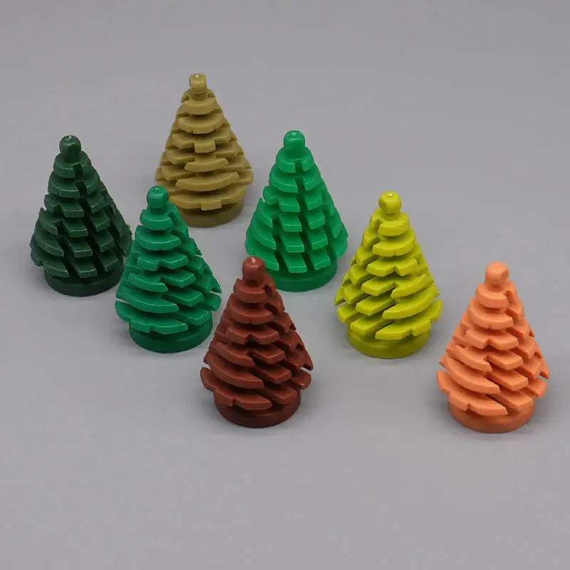 MOC City Plant Building Blocks Accessories Flower Leaves Prickly Shrubs Pine Green Grass Clover Orange Tree Mini DIY Toys F026 - ToylandEU