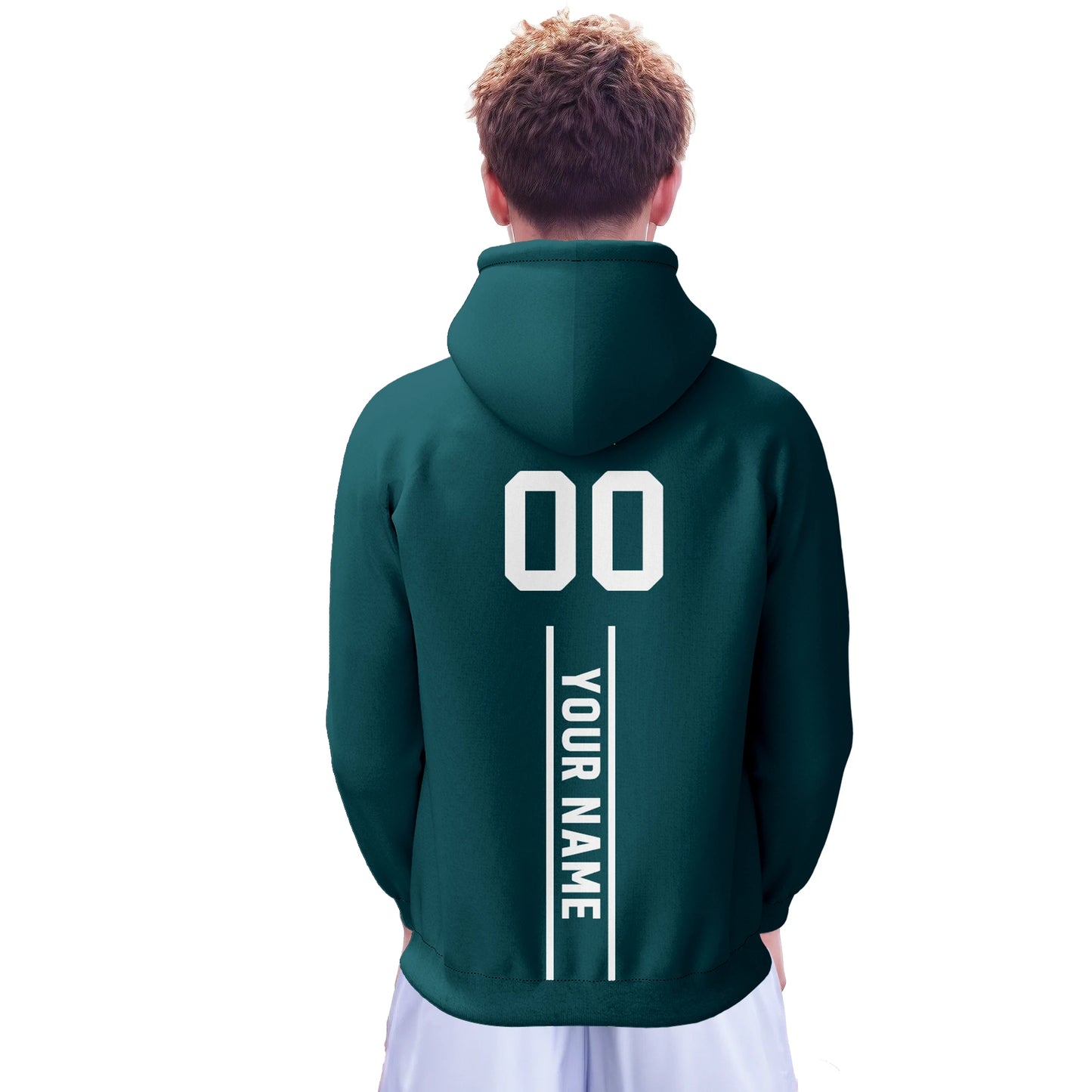 Personalized Philadelphia Football Hoodie for All Ages - 3D Printed City Mascot Sweatshirt with Custom Name & Number (S-5XL)