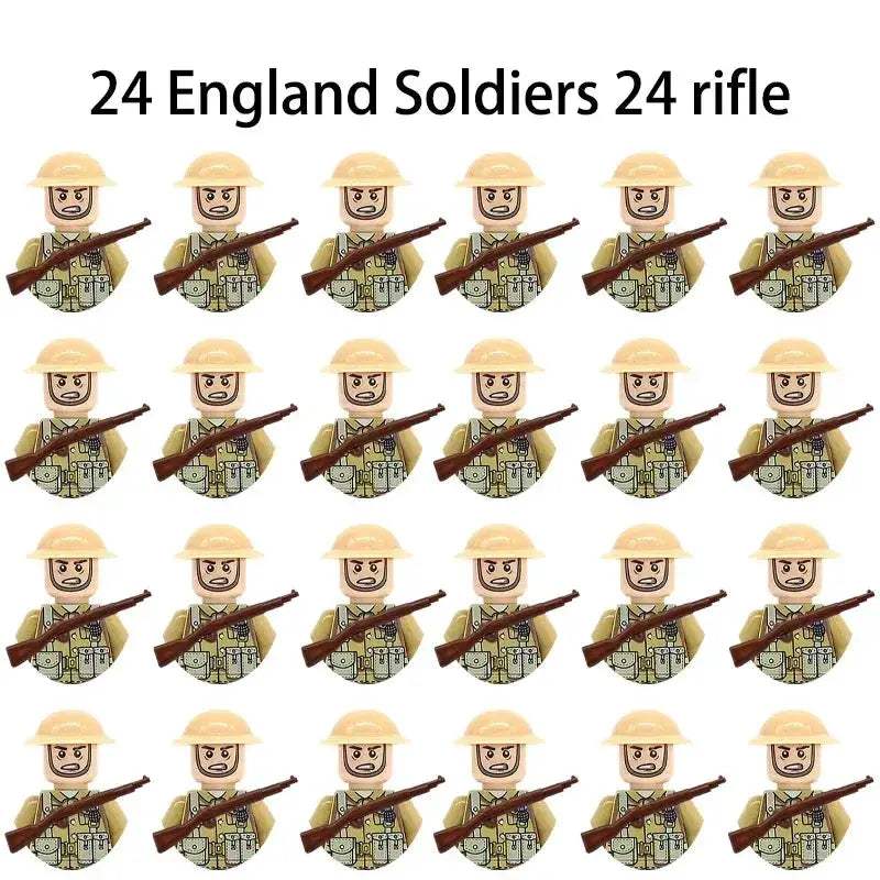MOC World War II Military Building Blocks Soldier Set For Kids - ToylandEU