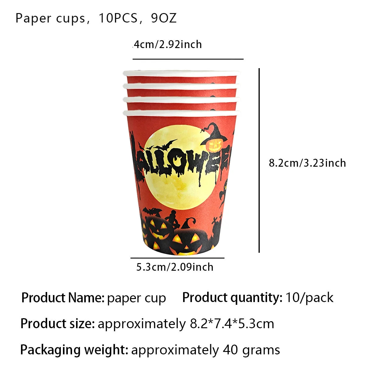Halloween Party Tableware | Paper Disposable | Plates Cups | Birthday Decor