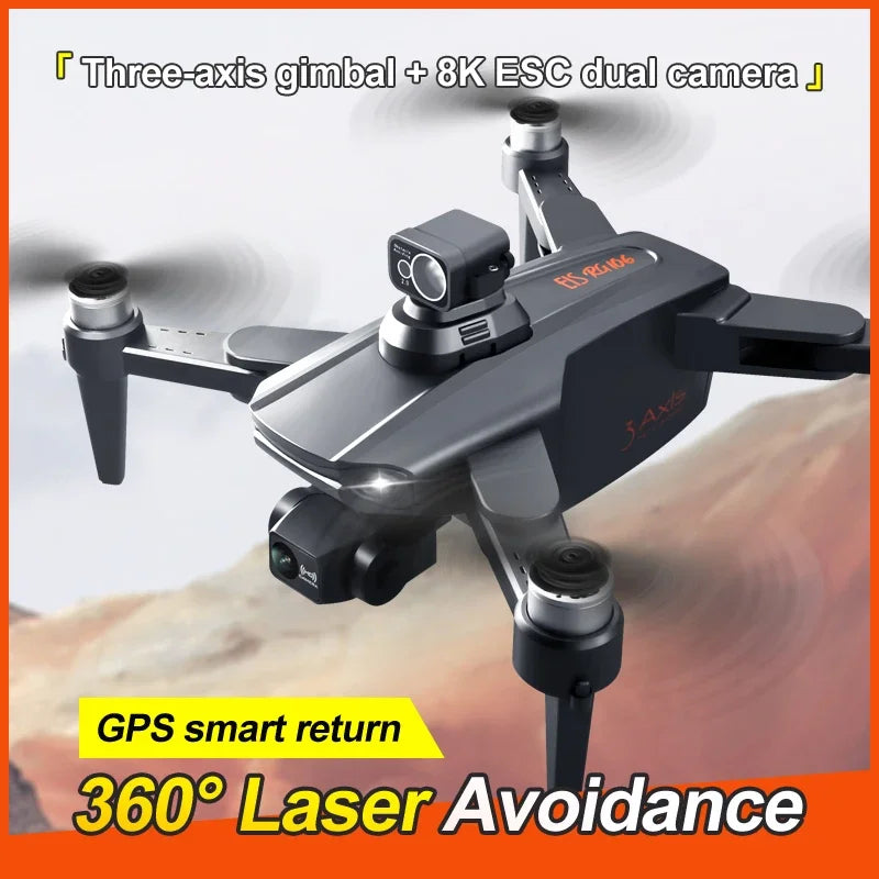 8K Dual-Camera GPS Drone - Brushless Motor Quadcopter for Aerial Shots