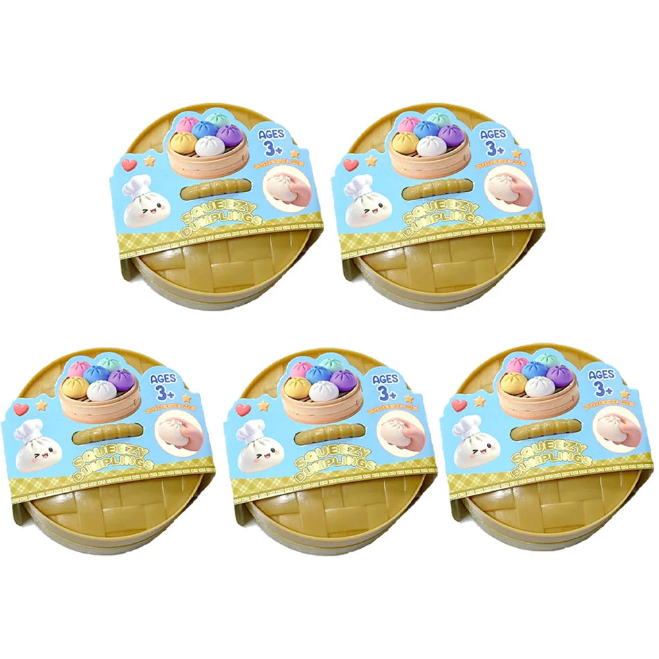 Glitter Dumpling Squishy | 6 Pack | Stress Relief Toy | Comes With Box