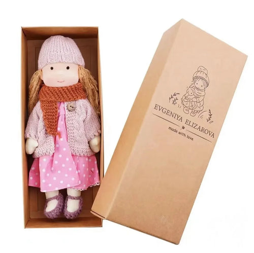 Adorable Handmade Waldorf Plush Doll Girl with Native Enamel Design ToylandEU.com Toyland EU