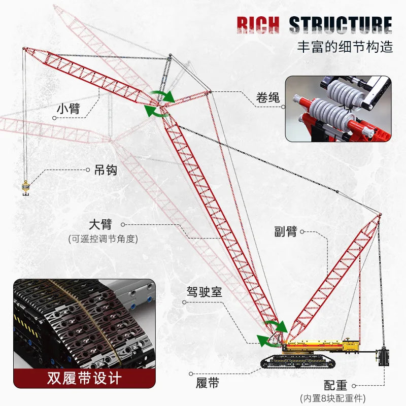 Ultimate Motorized Construction Crane Toy with App Control