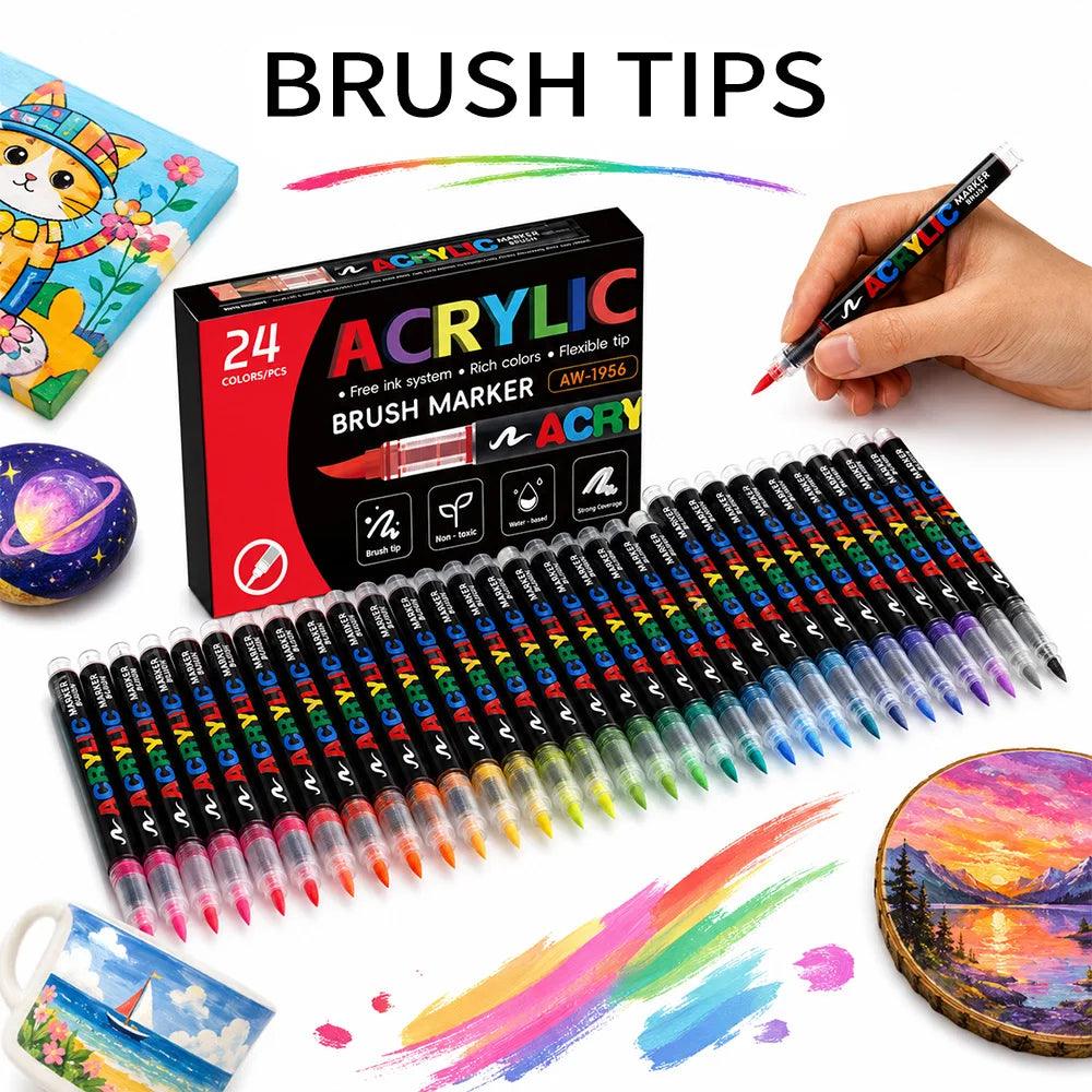Acrylic Markers | 48 Color Set | Toylandeu™