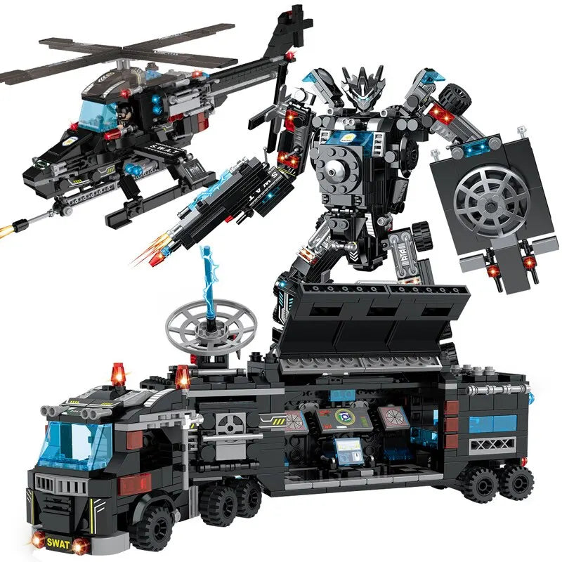 City Police Mobile Command Center Building Blocks Set - ToylandEU